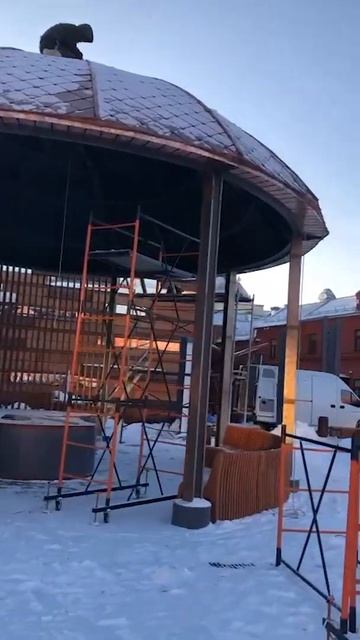 Ротонда (купол) в Музейном квартале Тулы - процесс стро смотреть онлайн
