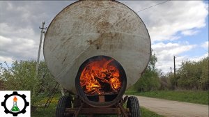 Огромная углевыжигательная печь. Своими руками.