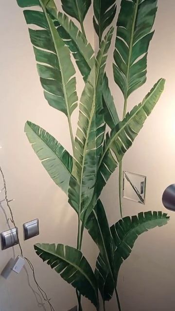 Роспись стен в Сочи - банановые листья - результат смотреть онлайн