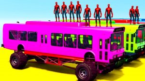 Мультики для детей про Машинки Монстр Трак Автобусы и Супергерои Человек Паук Мультфилм для детей