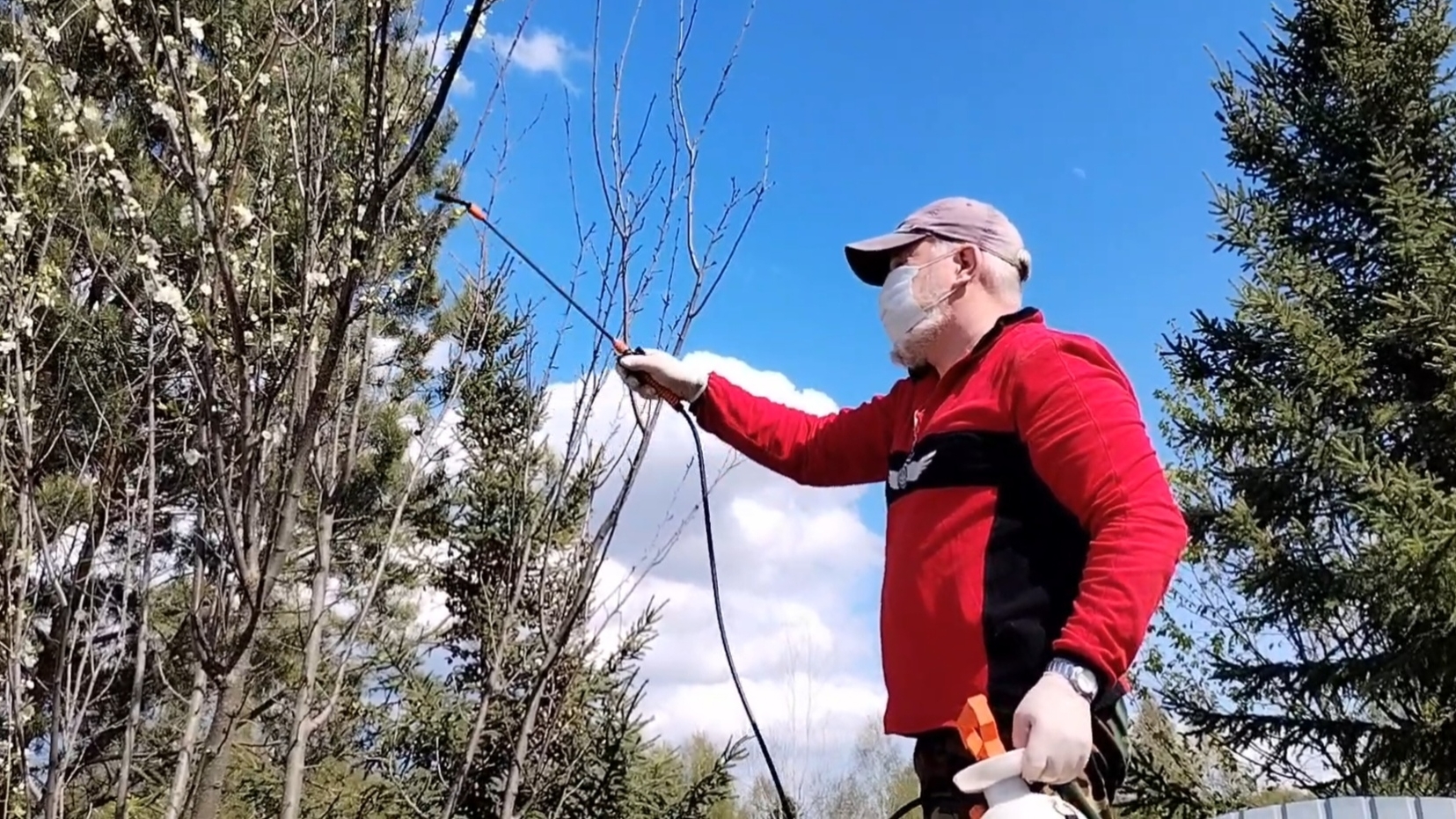 Опрыскиваем деревья и кустарники, пробуем сажать салат с укропом и другие хлопоты. смотреть онлайн