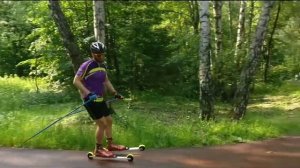 Способы торможения на лыжероллерах