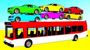 Мультики про Машинки Автобус и Цветные Машины Супергерои для Детей Развивающие Видео для детей