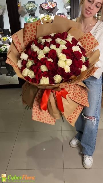 Букет «Восхищён тобой - 101 роза Эквадор» @cyberflora2859 смотреть онлайн