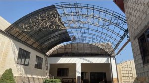 Навес из поликарбоната, профилированный карбонат, лек