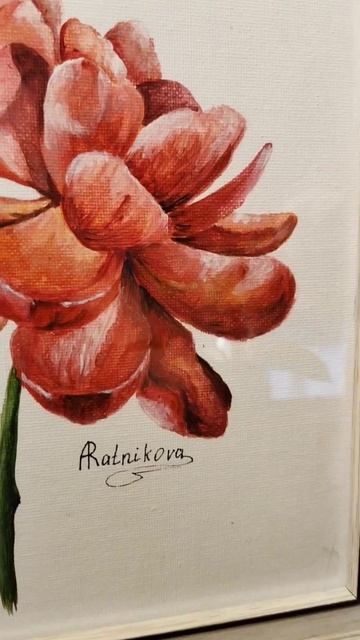Картина акрилом на холсте, в продаже, Пион #artcraftfamily #де? смотреть онлайн