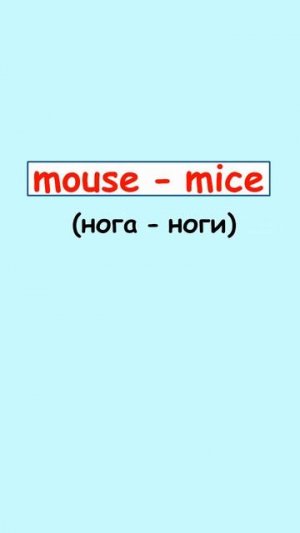 часть 1. Исключения множественного числа в английском.