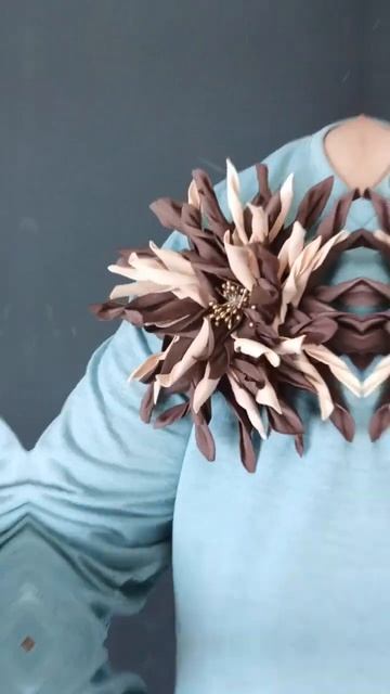 🤎Любимый шоколад-Хризантема брошь. #брошьстильная #ц? смотреть онлайн