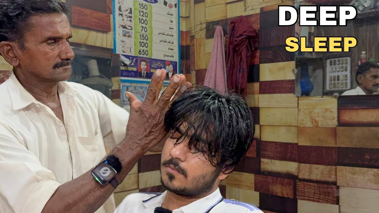ASMR DEEP SLEEP MASSAGE BY PAKISTANI BARBER ｜ CHACHA MULTANI смотреть онлайн