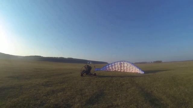 Первый полёт на мотопараплане