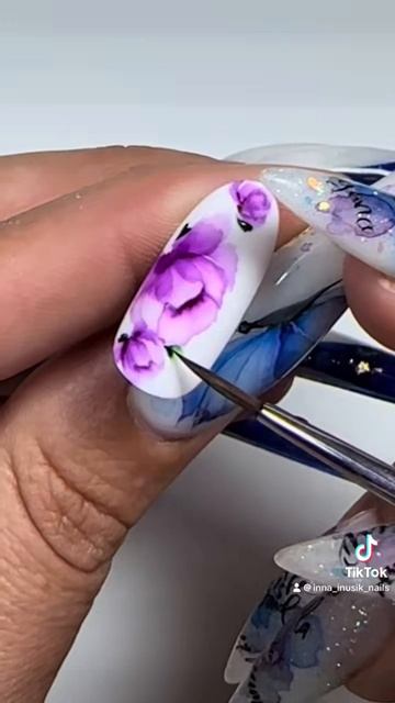 Акварельный рисунок на ногтях «Пион» #nailart #nails #watercolor #? смотреть онлайн
