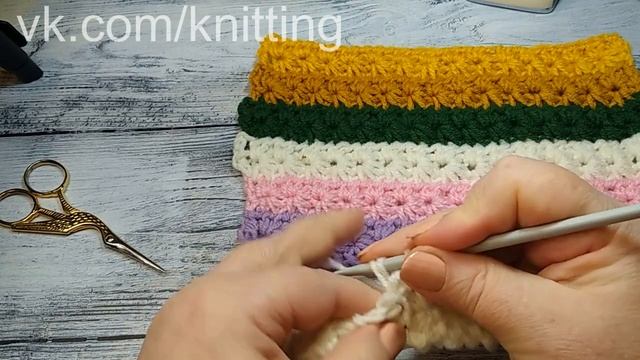 Узор крючком  цветочный . Crochet Floral Pattern