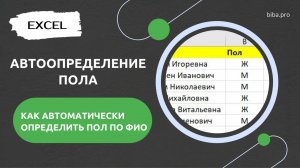 Как определить пол по ФИО в Excel. Лайхак для аналитики. Обучение и уроки