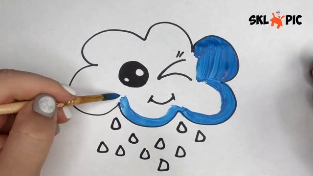 Bolalar uchun bulut rasm chizish/Cloud drawing for kids/Рисование облаков для детей смотреть онлайн