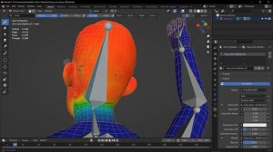 Как настроить веса костей в Блендере.