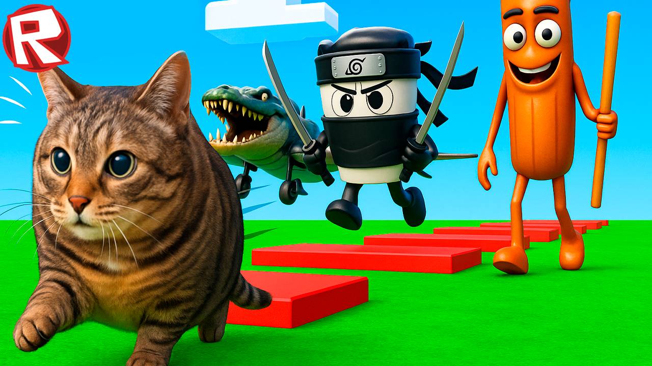 ПОБЕГ ОТ ПОПУЛЯРНЫХ МЕМОВ в ROBLOX (ИТАЛЬЯНСКИЕ МЕМЫ) смотреть онлайн