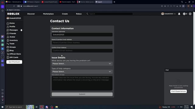 Как написать в тех поддержку роблокс ( Roblox ) смотреть онлайн