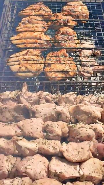 Стейки, шашлык 🥩🍗🍖 #стейки #шашлык #мангал ✨