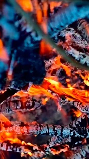 ASMR Красивый огонь для медитации, натуральный звук кос?