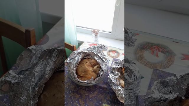 #Приготовили куру в печи|Красивый вид из окна 🌲🌲🌲. смотреть онлайн