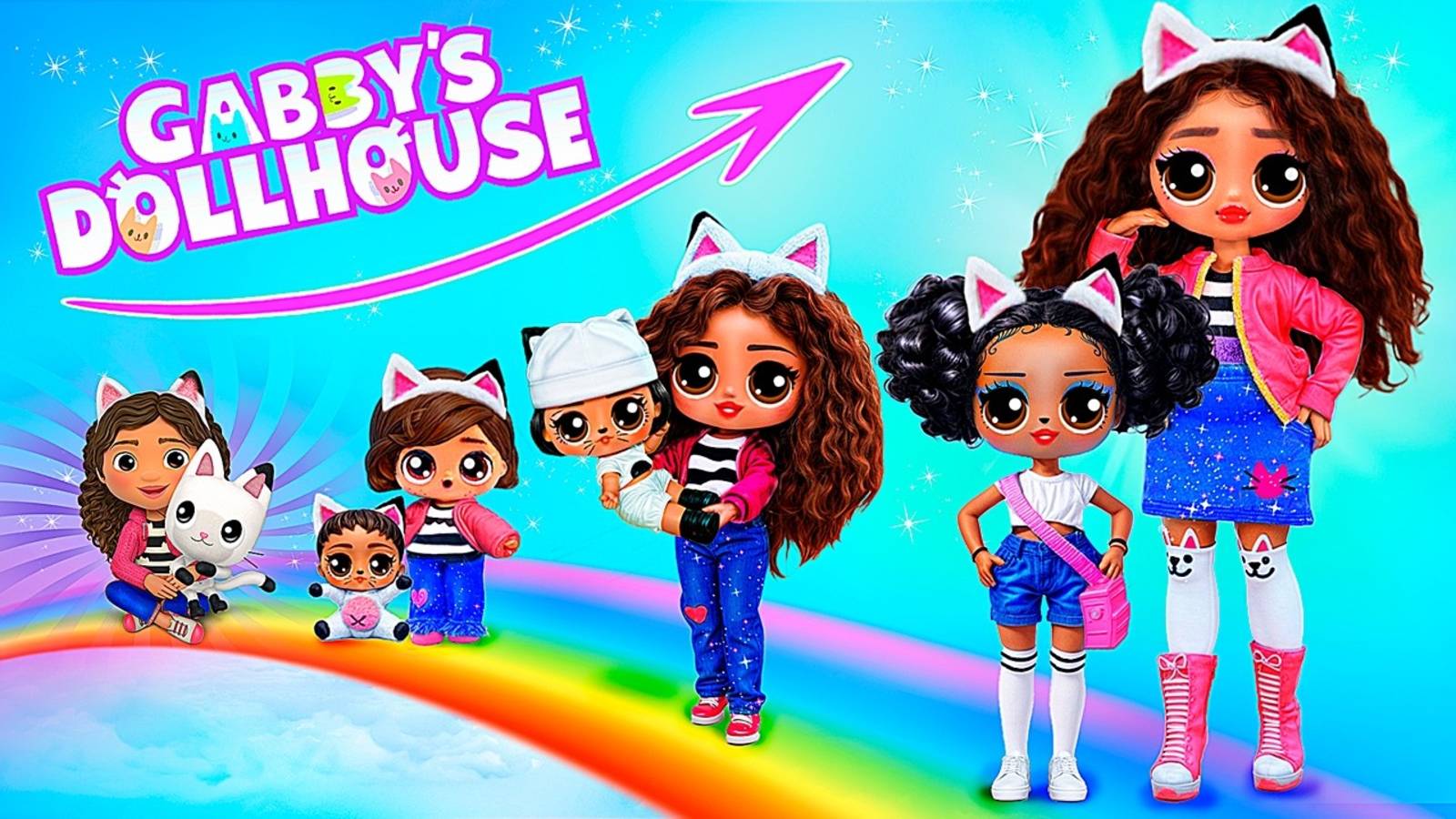 Gabby's Dollhouse: Сестры Габби и Панди взрослеют вместе! Идеи для кукол ЛОЛ смотреть онлайн