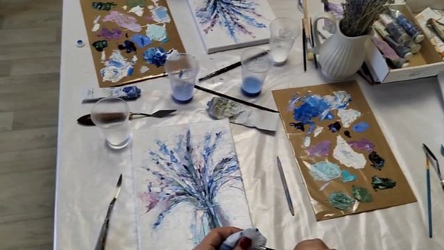 Букет лаванды картина маслом смотреть онлайн