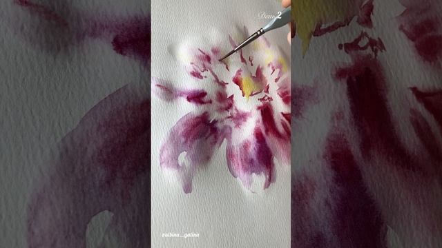 Цветы. Челлендж. День 2️⃣ Пион #цветы #акварель #челлен смотреть онлайн