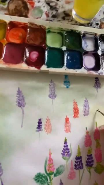 Рисуем люпины , #cat #дарси #умка #nature смотреть онлайн