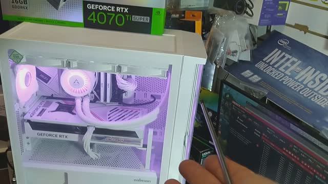 Белый компьютер Арины для работы и игр в корпусе Zalman Z10 DUO. i7-14700K+64Gb+RTX 4070Ti Super 16G смотреть онлайн