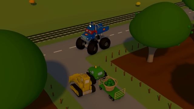 Детские мультики с грузовиками - Грузовик с акулами - Трансформер Карл в Автомобильный Город 🚚 ⍟ смотреть онлайн