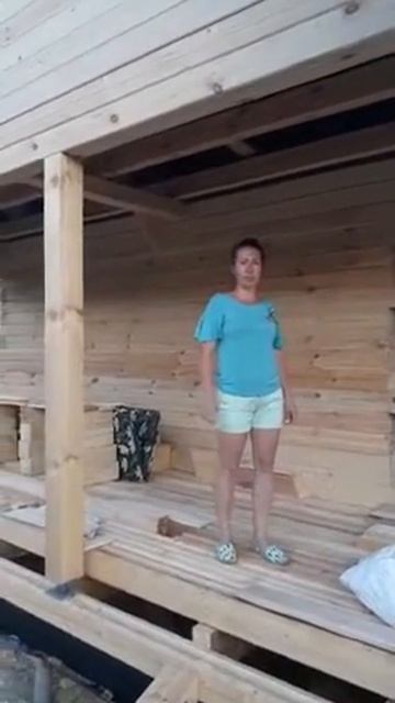 Баня 6х8 м из бруса 145х145 мм , Нижегородская область, с Ближнее Борисово, июль 2018 смотреть онлайн