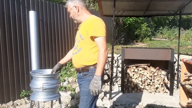 Печь для казана из дисков своими руками смотреть онлайн