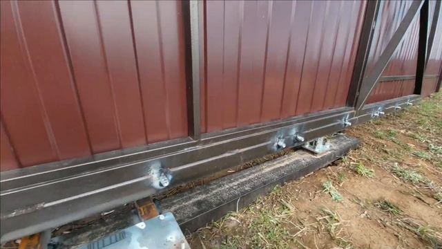 Как установить автоматику на откатные ворота своими р смотреть онлайн