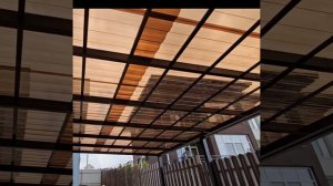 Навес.Монолитный профильный поликарбонат, цвет бронз?