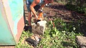 Запуск насоса Агидель. Полив в огороде #автополив #аги?