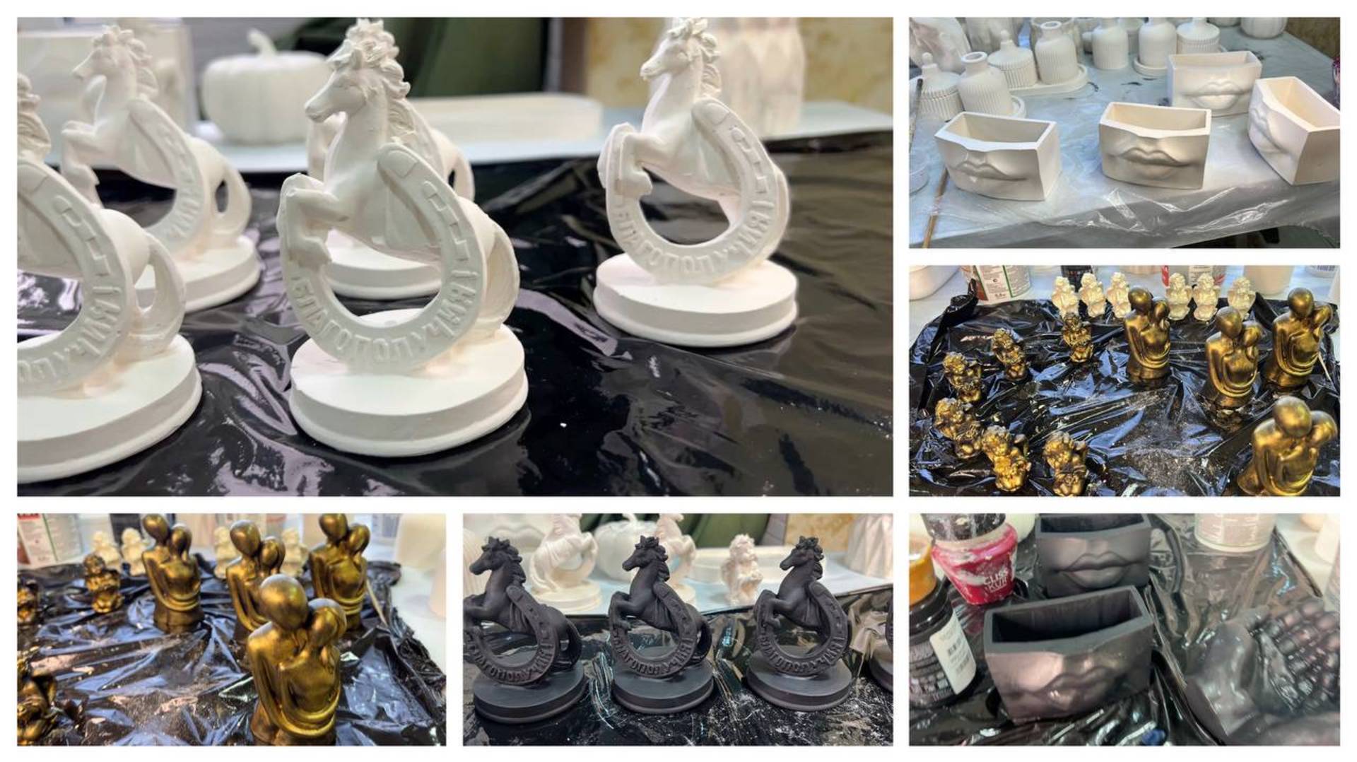 Работа с гипсом. Новые статуэтки лошади смотреть онлайн