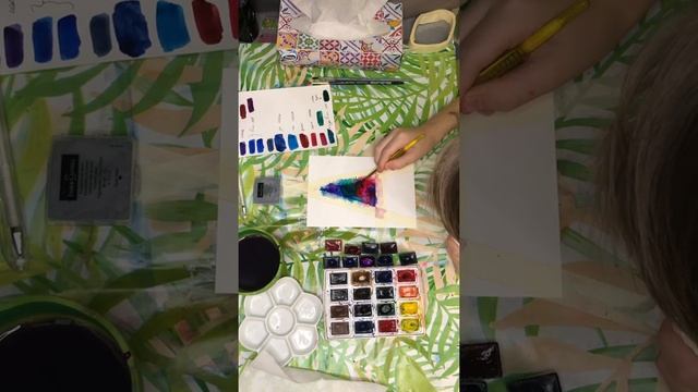 Рисуем новогоднюю космическую открытку с Владом. смотреть онлайн