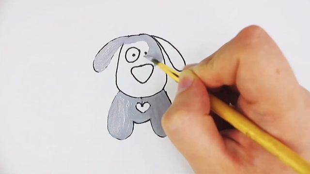 How to draw a dog | Как нарисовать собаку | Рисуем с детьми смотреть онлайн
