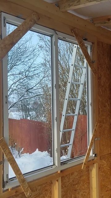 Добрался до окна | Бытовка с вольером и террасой своим?