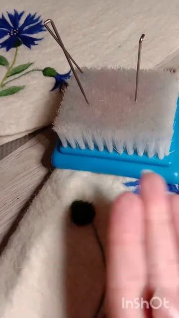 Рисунок шерстью. Шапка для бани и сауны. смотреть онлайн