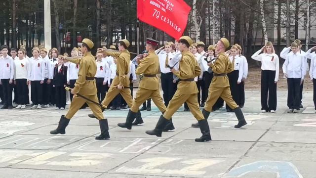 ≪ВЫНОС КОПИИ ЗНАМЕНИ ПОБЕДЫ - 80 лет ПОБЕДЕ! Шк.№3 БАМ Таксимо Татьяна Шаманская. АВТОР: А.Анисимов