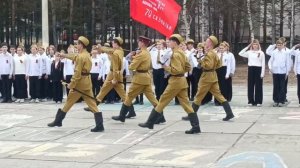 ≪ВЫНОС КОПИИ ЗНАМЕНИ ПОБЕДЫ - 80 лет ПОБЕДЕ! Шк.№3 БАМ Таксимо Татьяна Шаманская. АВТОР: А.Анисимов