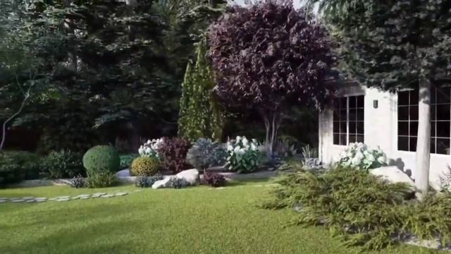 3D-прогулка по участку #ландшафтныйдизайн #ландшафтный смотреть онлайн