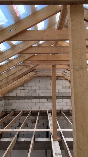 Установка ригелей стропильной системы. смотреть онлайн