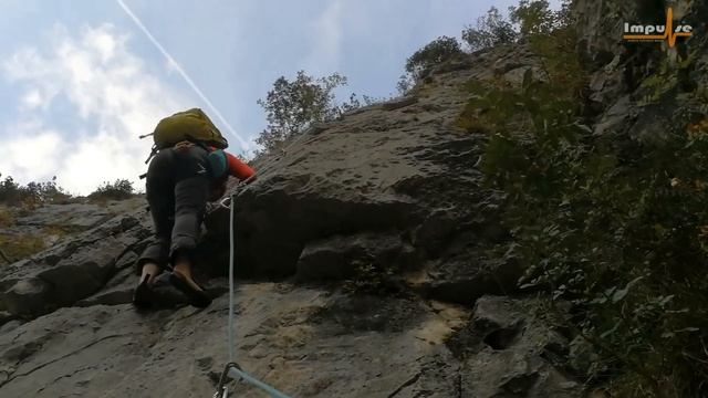 Скалолазание в Arco, Italy маршрут multi-pitch сложности 5с/6а 