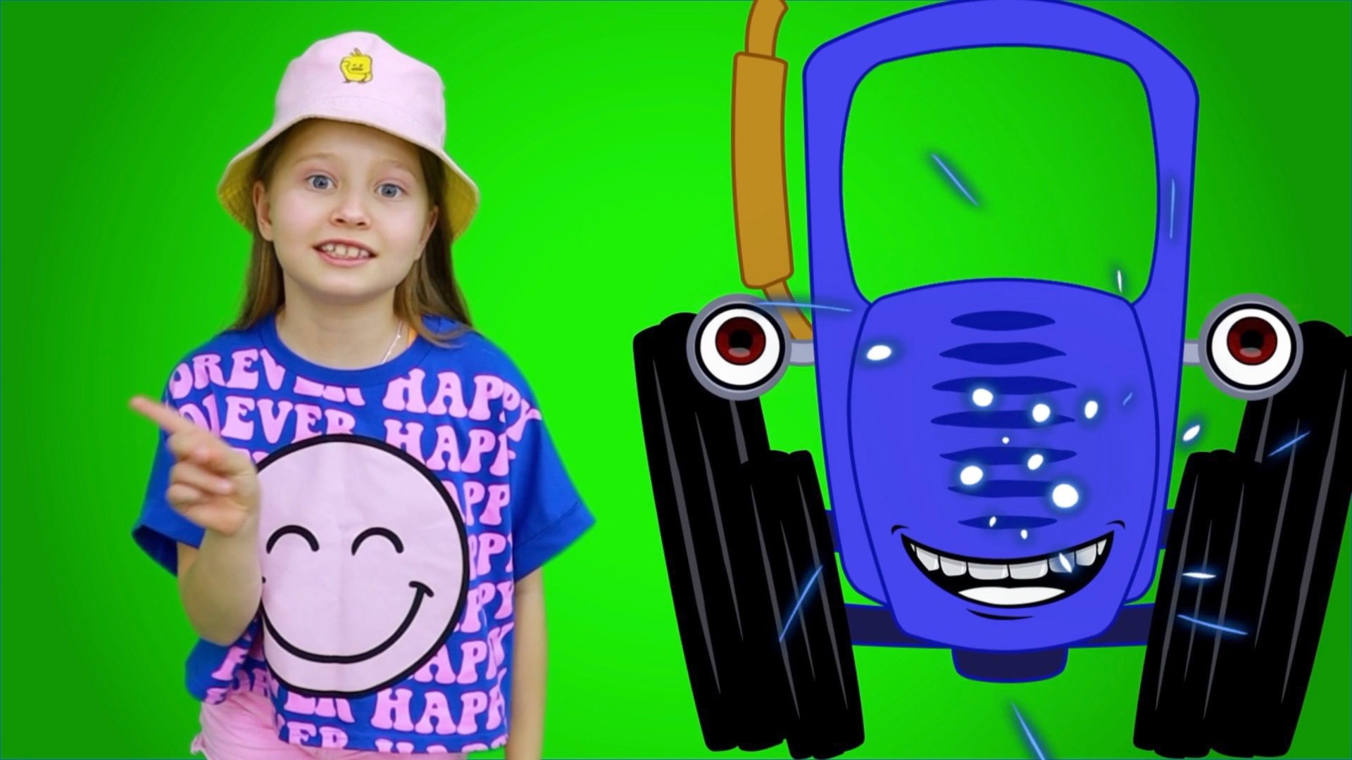 Синий трактор едет по полям - Детская Песенка мультик для детей смотреть онлайн