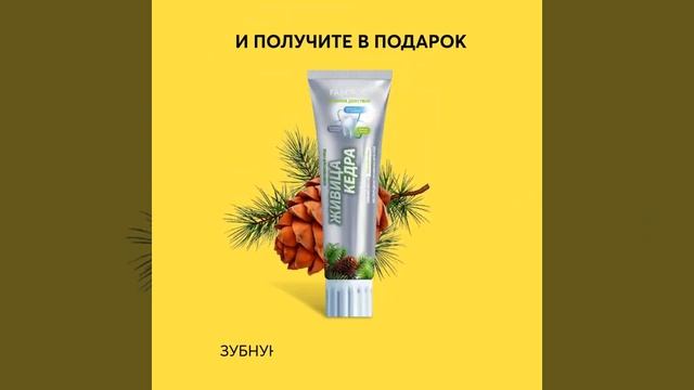 Получите в подарок зубную пасту «Живица кедра». смотреть онлайн