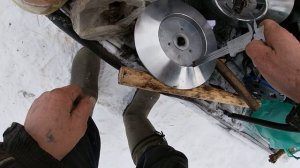 Ремонт снегохода " Буран". Замена ведомого вариатора ч.