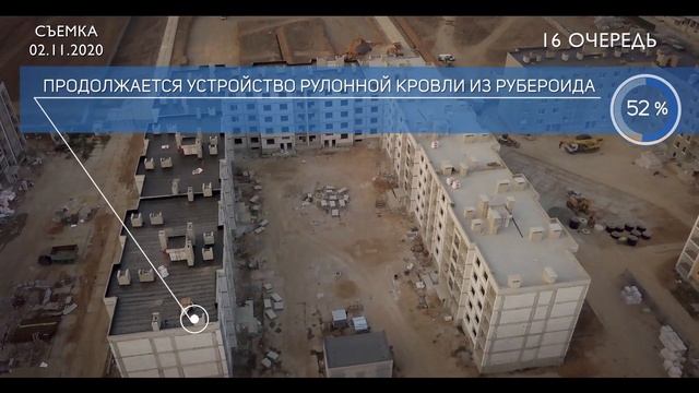 Видеоотчет о ходе строительства ЖМ "Седьмое небо" от 02. смотреть онлайн