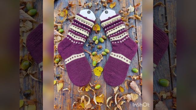 мои работы .#носочкиспицами #вяжуноски #woolsocks @ino44ka_ смотреть онлайн